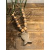 collier faïence brut poisson ( brun / terracotta )